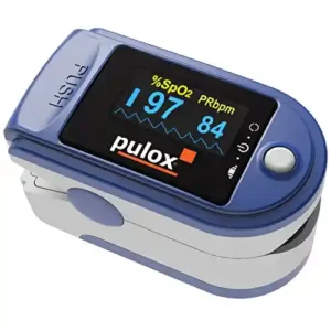 Oxymètre de pouls Pulox PO-200 bleu pour le doigt